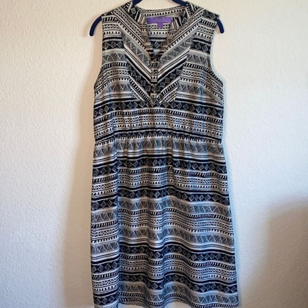 Jolie western dress Boho aztec tribal tank button 8 women country boho